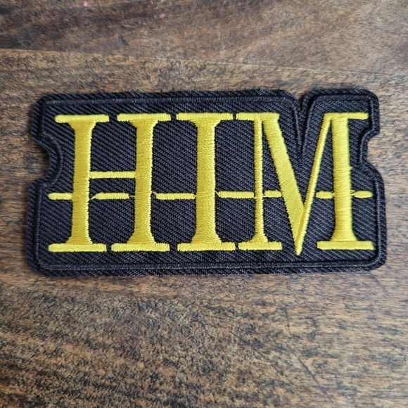 3/13$ HIM Y2k Pop Goth Rock Vintage Embroidered Iron on Patch - Picture 1 of 2